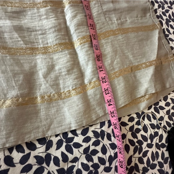 Studio 412 Grayish Metallic Gold Artsy Striped Detail Sleeveless Dress NWOT S - Picture 15 of 16